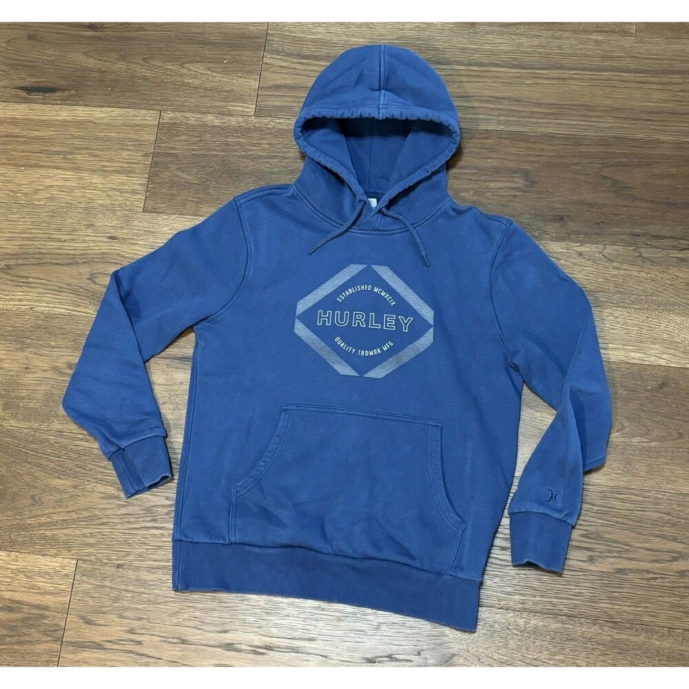 Hurley Blue Hoodie Pullover Sweatshirt Men’s Size Small